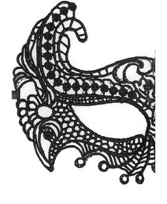 Empress Black Lace Mask - Black