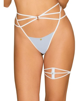 Bielizna - A760 podwiązka biała L/XL