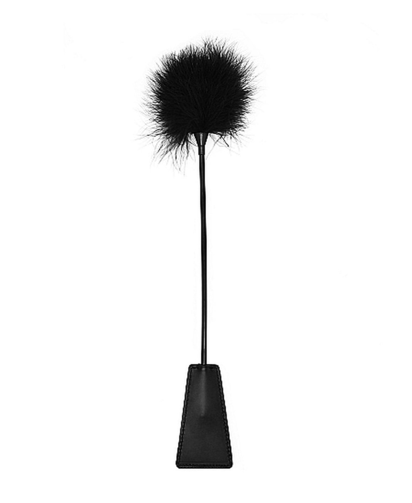 Ouch! Crop With Feather - Black