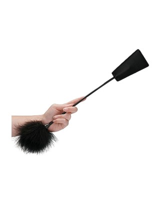 Ouch! Crop With Feather - Black