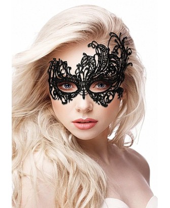 Royal Black Lace Mask - Black