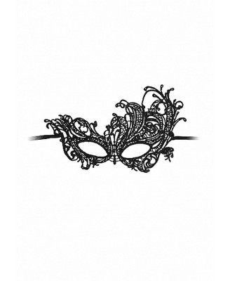 Royal Black Lace Mask - Black