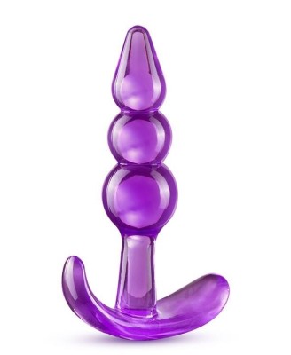 B YOURS TRIPLE BEAD ANAL PLUG PURPLE