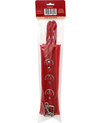Fetish Fever - Cuffs with chain - Red