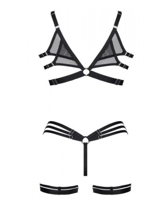 Bielizna-LadyX Adora XL  - biustonosz, stringi, podwiązki