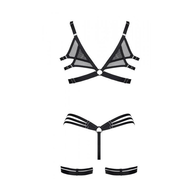 Bielizna-LadyX Adora XL  - biustonosz, stringi, podwiązki