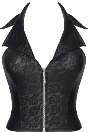 Bielizna - BRLUDMILA001 top czarny rozmiar S