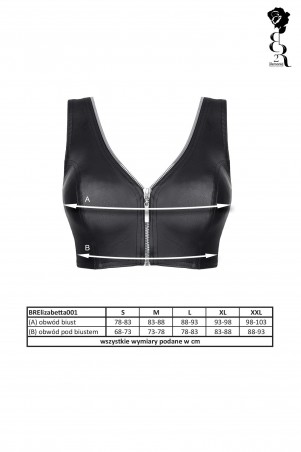 Bielizna - BRELISABETTA001 top czarny rozmiar L