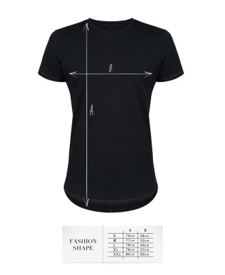 T-shirt men black L fashion