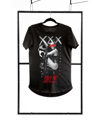 T-shirt men black S fashion