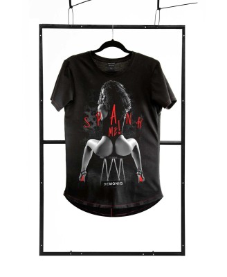 T-shirt men black S fashion