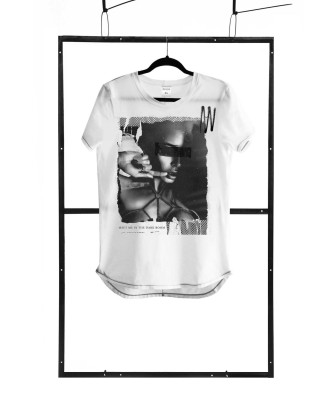 T-shirt men white S fashion