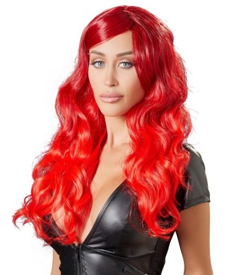 Wig red wavy long - Peruka z czerwonymi włosami