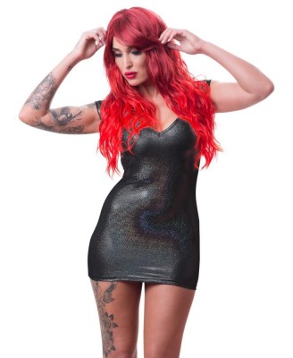 Wig red wavy long - Peruka z czerwonymi włosami