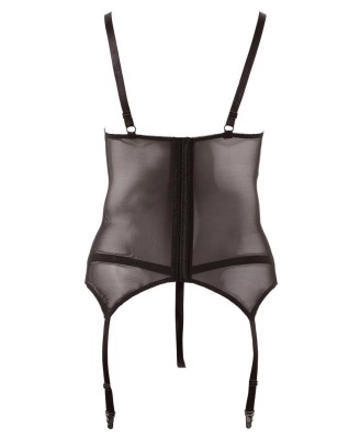 Cottelli Cami Suspender Czarne Tiulowa Koszulka 2XL