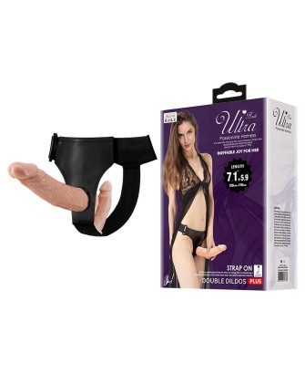BAILE -STRAP ON DOUBLE DILDOS, 7.1''+5.9''