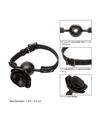 Removable Rose Gag Black