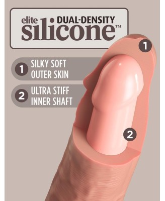 KCE 6 DD Vibrating Cock Light - Realistyczne Dildo - 15,2 cm