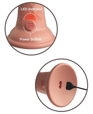 KCE 6 DD Vibrating Cock Light - Realistyczne Dildo - 15,2 cm