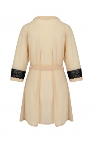 Bielizna-DAISY PEIGNOIR beige XXL/XXXL