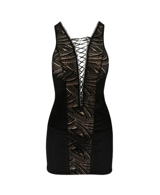 Bielizna-LARA CHEMISE black S/M - Casmir