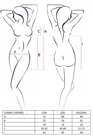 Bielizna-CONNIE CHEMISE cream L/XL - Casmir