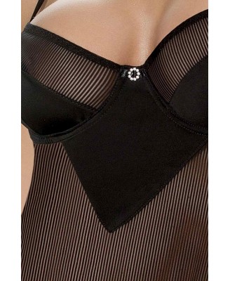 Bielizna-SISSEY CHEMISE black XXL/XXXL - Casmir