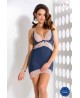 Bielizna-SELINA CHEMISE navy blue S/M - Casmir