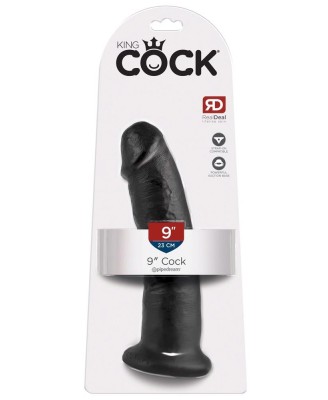 KC 9" Cock Dark - Czarne Realistyczne Dildo - 22,9 cm