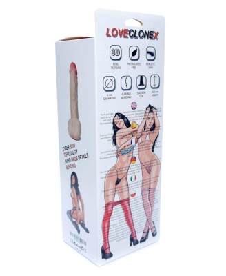 DIONIZOS-LOVECLONEX 9,5" - flexible - Realistyczne Dildo z Przyssawką
