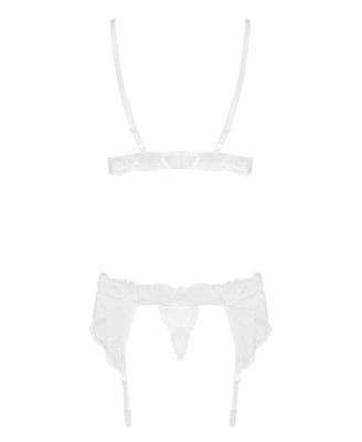 Bielizna-810-SEG-2 komplet 3-częściowy biały  S/M