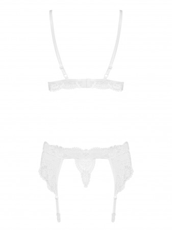 Bielizna-810-SEG-2 komplet 3-częściowy biały  S/M