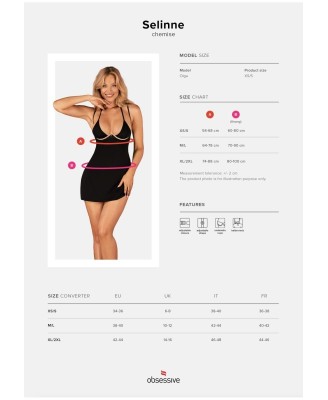 Bielizna-Selinne koszulka i stringi   XS/S