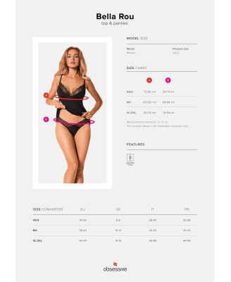 Bielizna-Bella Rou top i figi XL/2XL