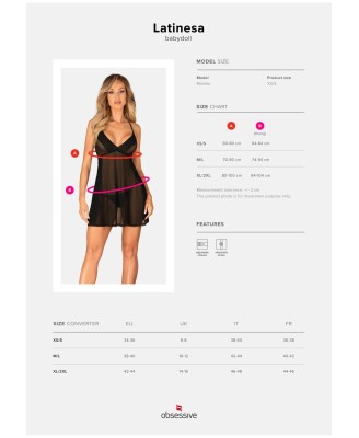 Latinesa babydoll i stringi   XS/S