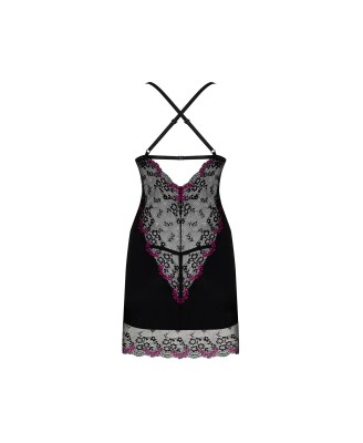 Vanessme koszulka i string - Obsessive - Czarna - L/XL