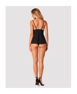 Obsessive - Bella Rou top i figi - Czarny - M/L