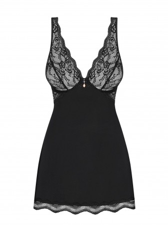 Bielizna-Luvae babydoll i stringi czarne XXL