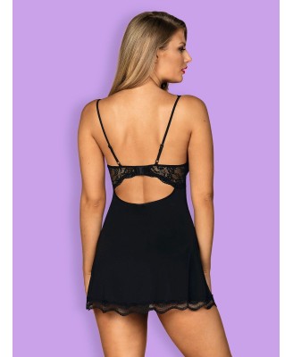 Bielizna-Luvae babydoll i stringi Czarny L/XL