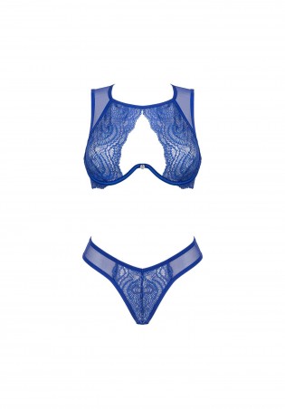 Bielizna-Giselia komplet 2-częściowy niebieski   XS/S