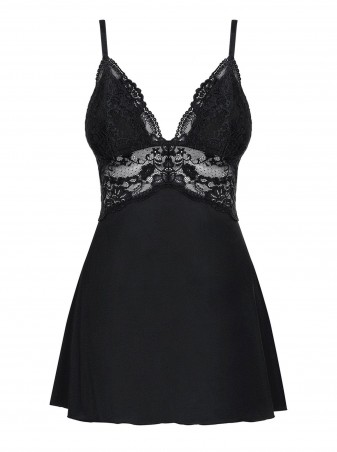 Bielizna-810-BAB-1 babydoll i stringi czarna L/XL