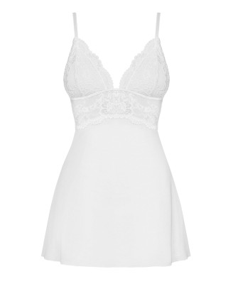 Bielizna-810-BAB-2 babydoll i stringi biała  S/M