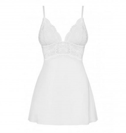 Bielizna-810-BAB-2 babydoll i stringi biała L/XL