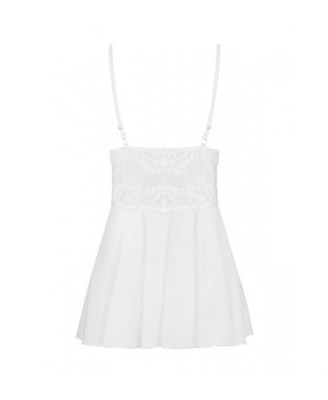 Bielizna-810-BAB-2 babydoll i stringi biała L/XL