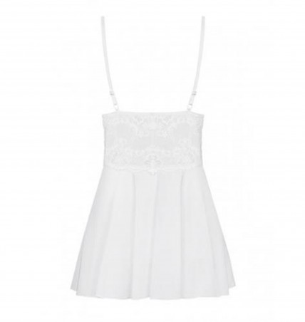 Bielizna-810-BAB-2 babydoll i stringi biała L/XL