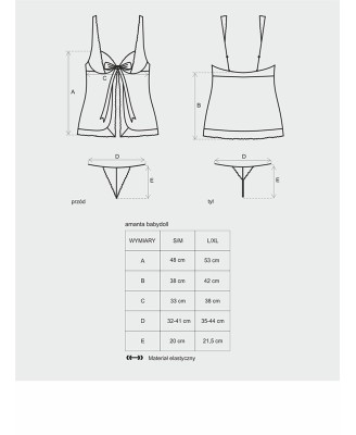 Bielizna-Amanta babydoll i stringi  S/M