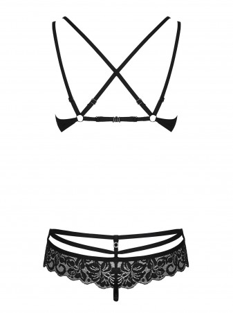 Bielizna-860-SET-1 komplet 2-częściowy czarny L/XL