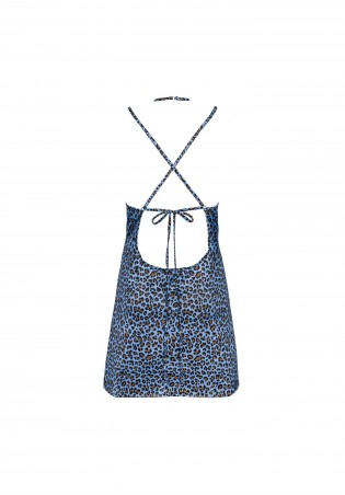 Nadines koszulka i stringi niebieska L/XL