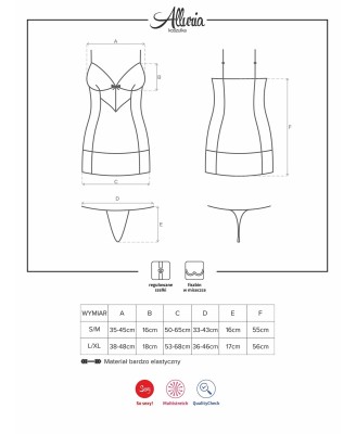 Bielizna-Alluria koszulka i stringi L/XL