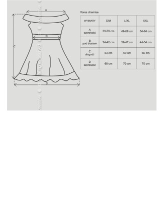 Bielizna-Flores koszulka i stringi czarna L/XL